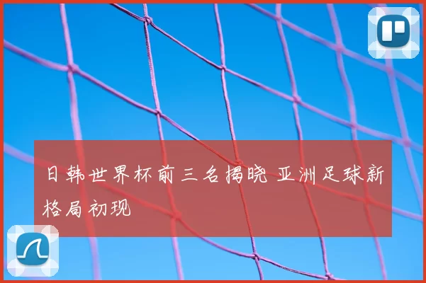 日韩世界杯前三名揭晓 亚洲足球新格局初现